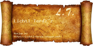 Lichtl Teréz névjegykártya